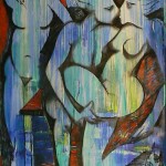 Anna Cecchetti_Abbraccio, acrilico su carta, cm 150x100, 2012