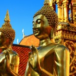 Bouddha dor au Temple de Do Sutep en Thalande