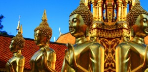 Bouddha dor au Temple de Do Sutep en Thalande