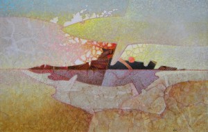 Lovi, Strano profilo, tecnica mista su tavola