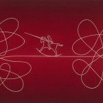 Taddei, 'Don Quijote', olio e china su carta, cm 35 x 50