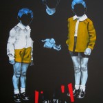 Caciagli, acrilico su tela, cm 120 x 100 (mostra THE FAMILY - Cecina)