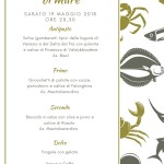 Sabato 19 Maggio Serata cucina di mare