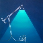 Taddei, olio e china su carta (mostra LINE, SURFACE, LIGHT)