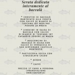 29 Settembre Baccaliamoci_Serata dedicata al baccalà