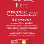 locandina Il Carnevale - Auguri in Musica - 19 dic Teatro della Pergola