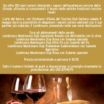 Sabato 11 Maggio Saperi e sapori di-vini degustazione salumi Levoni e Lambrusco